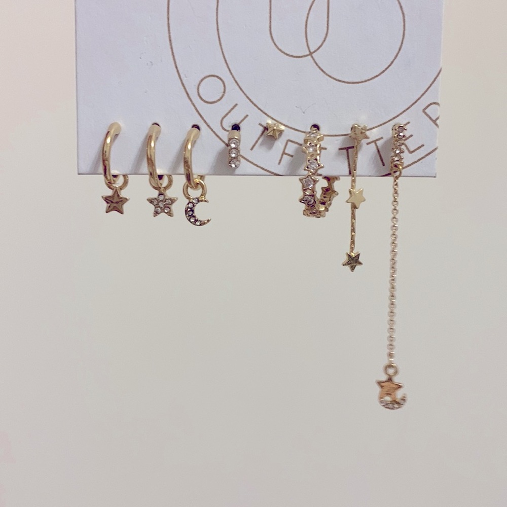 Urban Outfitters Gold Earrings Set